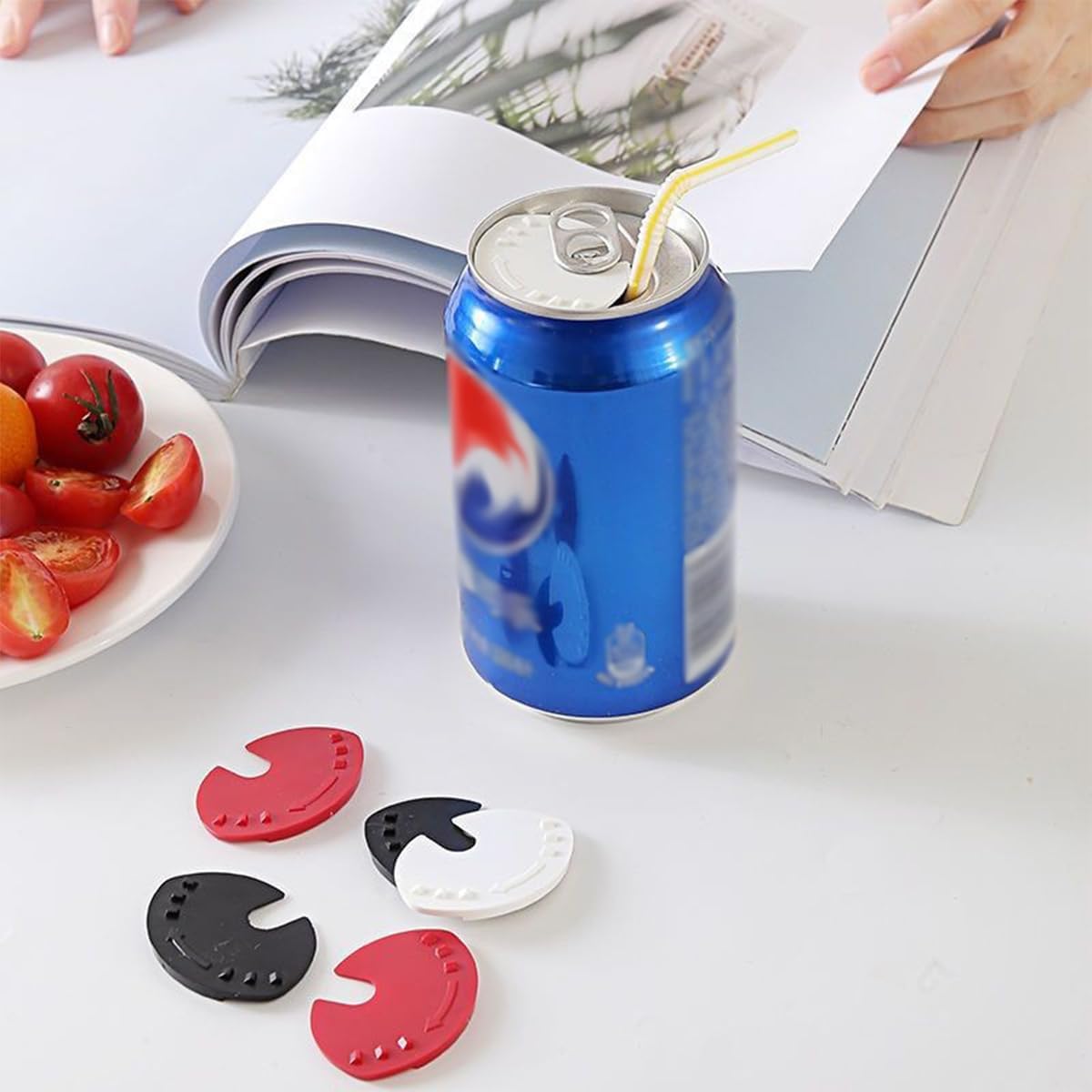 30 fundas para latas de refrescos, tapas reutilizables para latas de bebidas, tapa de refrescos, tapa de bebidas, tapas de botella, tapas de