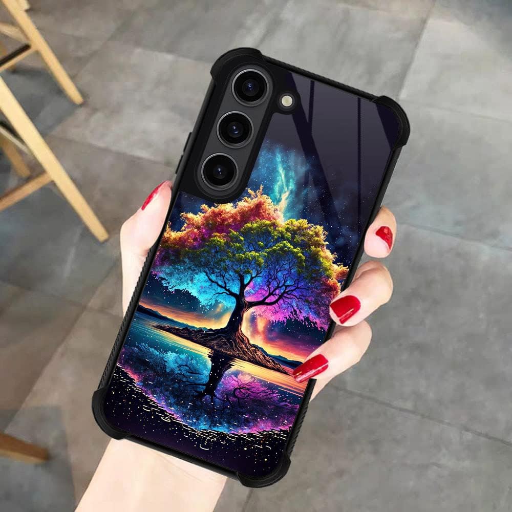 ZHEGAILIAN Funda compatible con Samsung Galaxy S21 Plus, hermosa funda de árbol de vida para Galaxy S30 Plus para mujeres y niñas, a prueba de