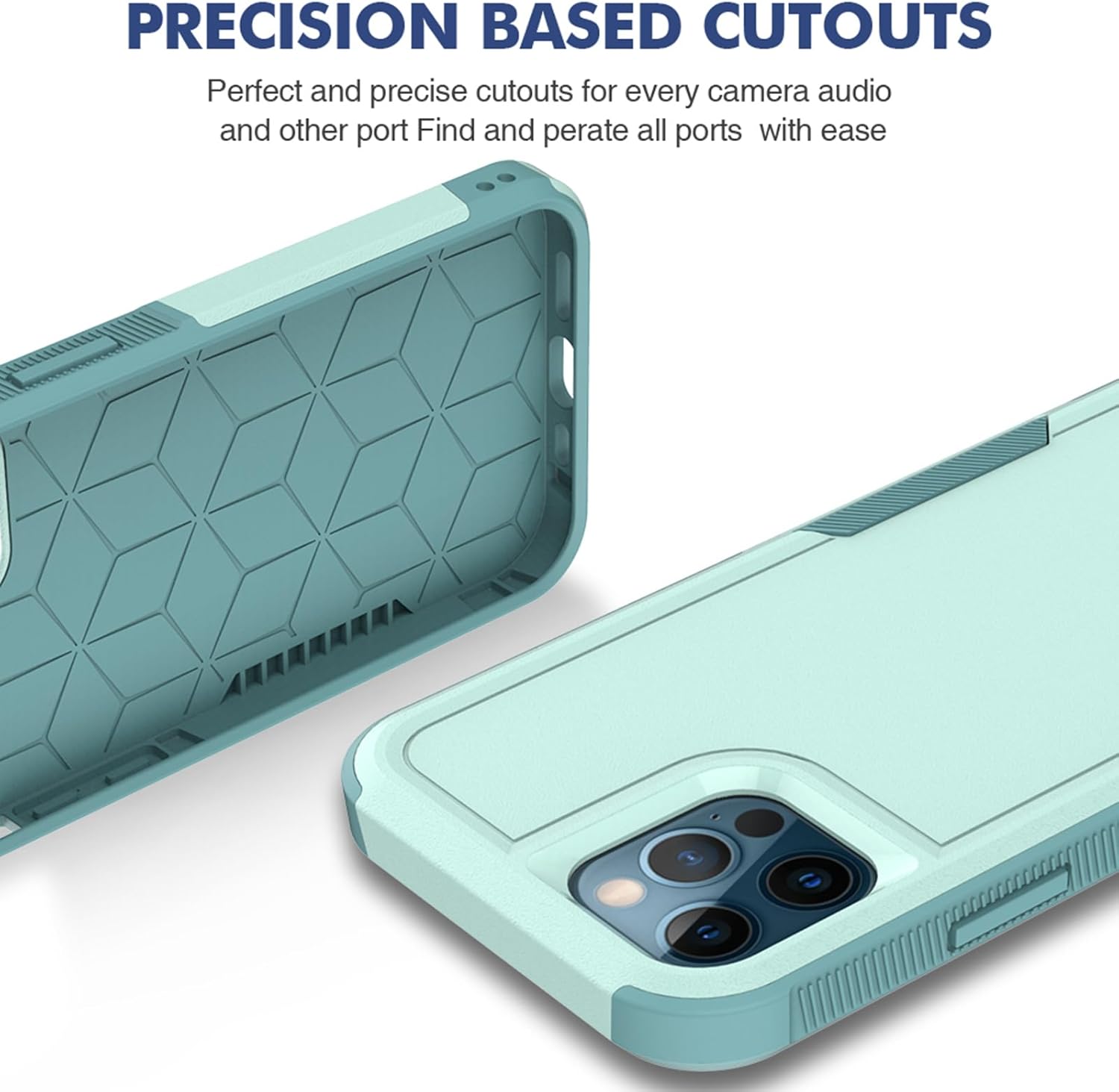 Funda para iPhone 12  iPhone 12 PRO funda protectora de doble capa resistente para teléfono celular, a prueba de golpes, resistente, con protector