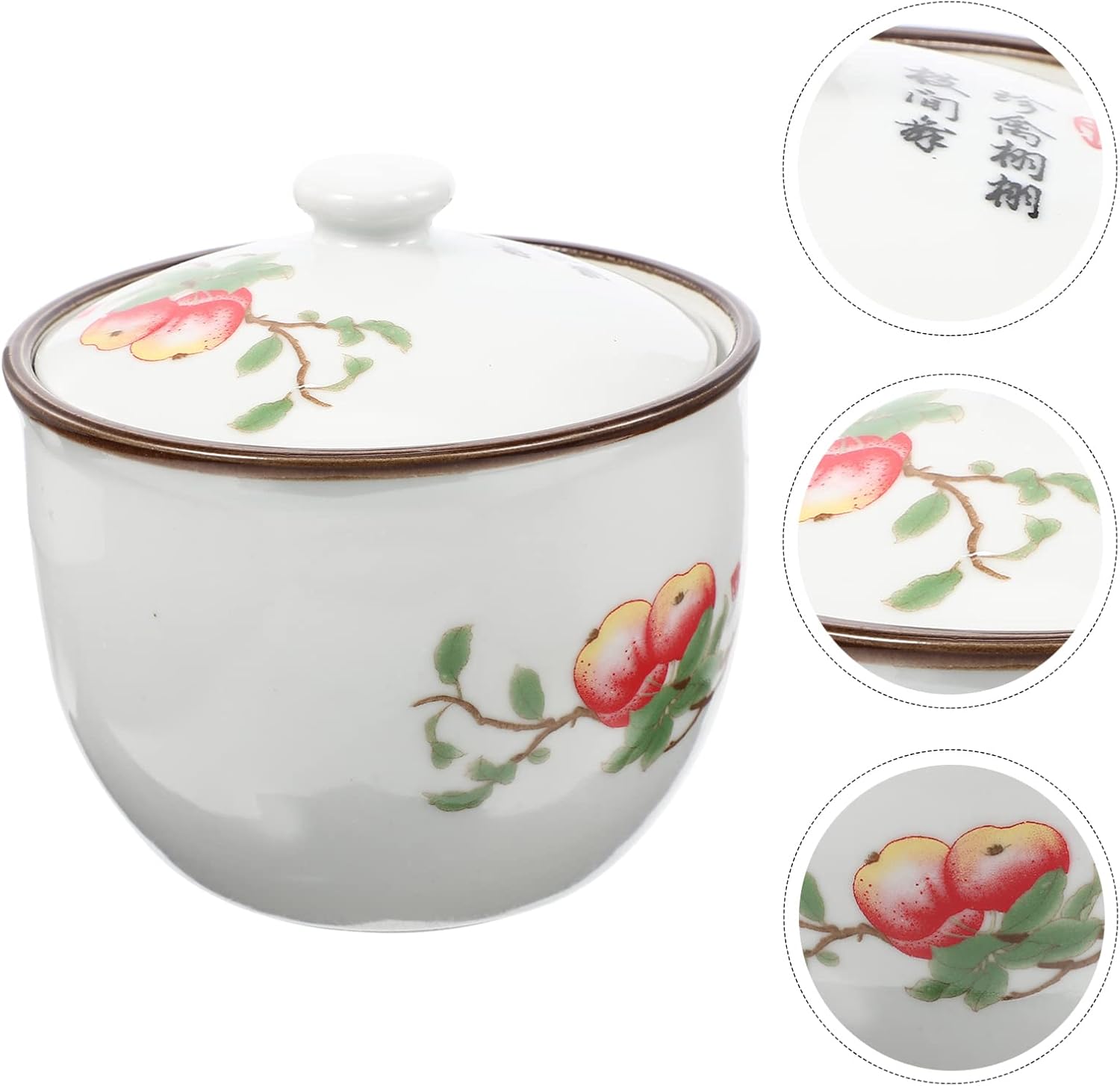 Tarro de cerámica para condimentos, azucarero, para especias, recipientes con tapas, contenedor de granos de café, accesorios de mesa, adorable