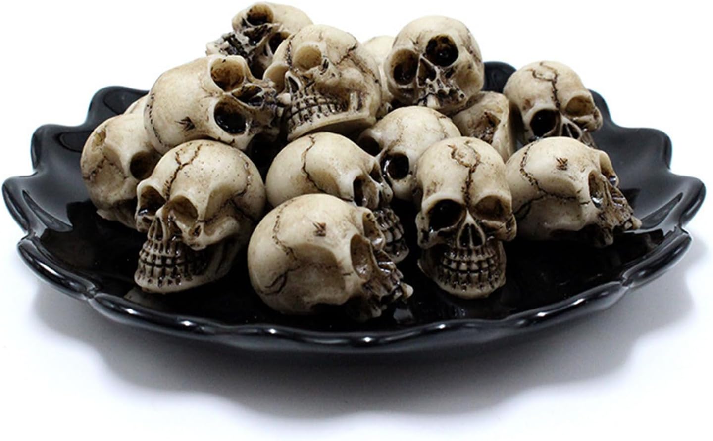 40 piezas de resina, calavera, mini figuritas de calavera para decoración del hogar y paisajismo de jardines hechos a mano de resina adornos de
