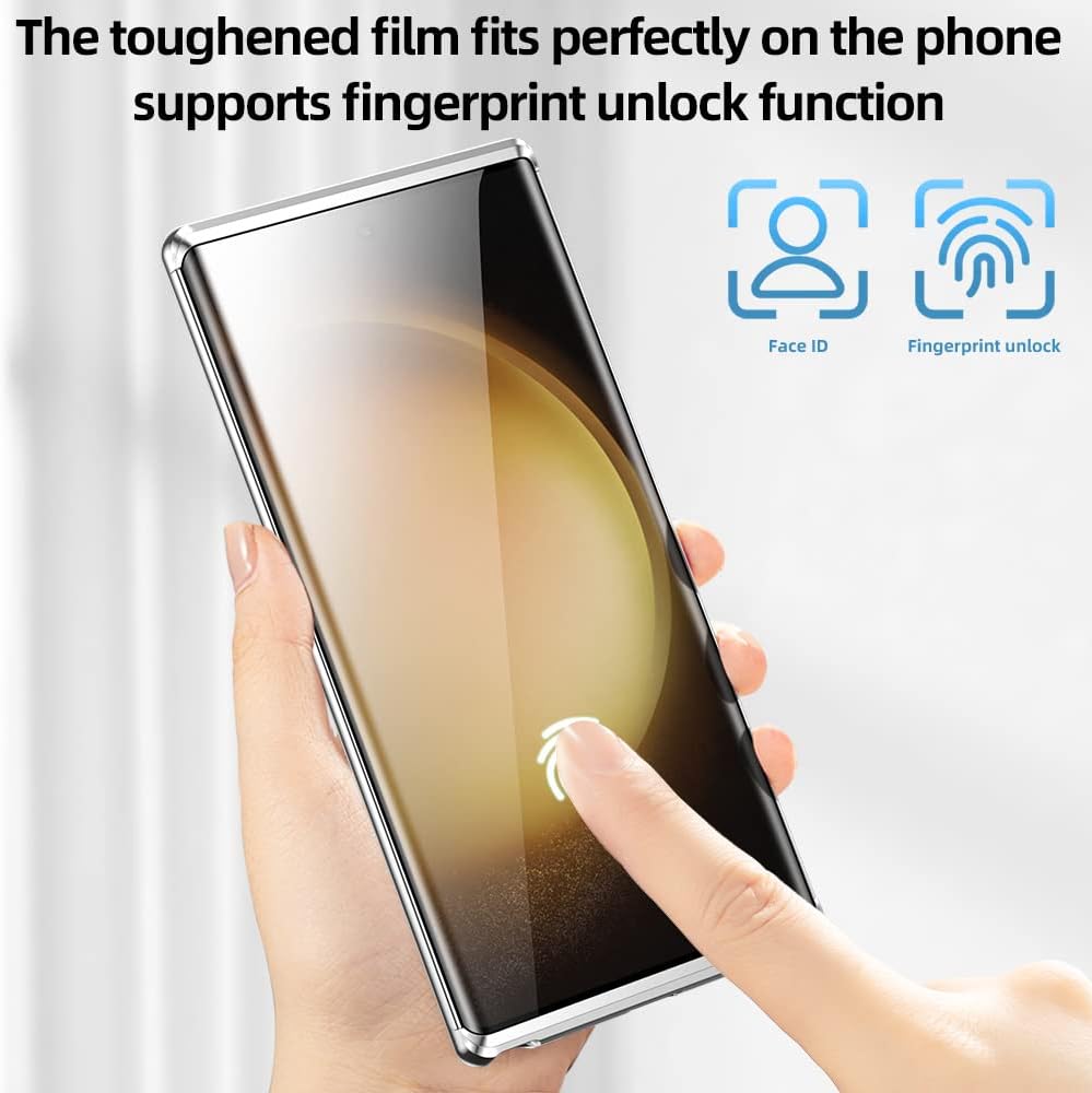 Jonwelsy Funda para Samsung Galaxy S23 Ultra, absorción magnética de aleación de aluminio parachoques con bloqueo de seguridad protección de 360