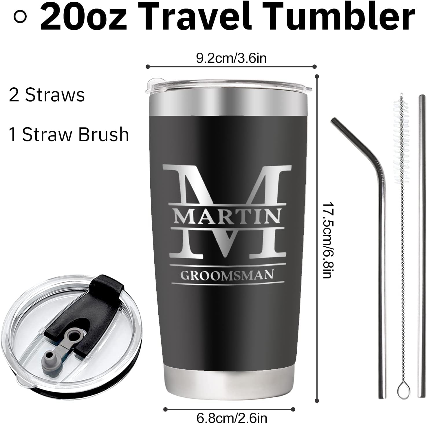 Vaso personalizado con nombre grabado, vaso personalizado de doble pared de 20 onzas con 16 diseños, regalos personalizados para Navidad,