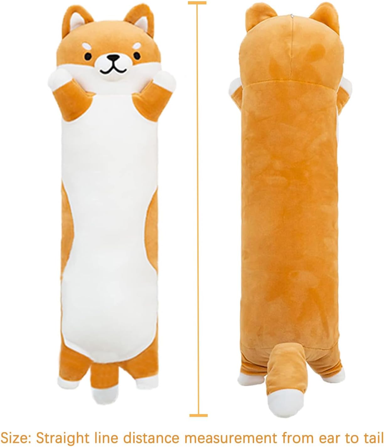 Almohada larga de peluche Shiba Inu gigante de peluche para perro Corgi, almohada para abrazar, cojín largo suave para dormir, regalos para niñas y