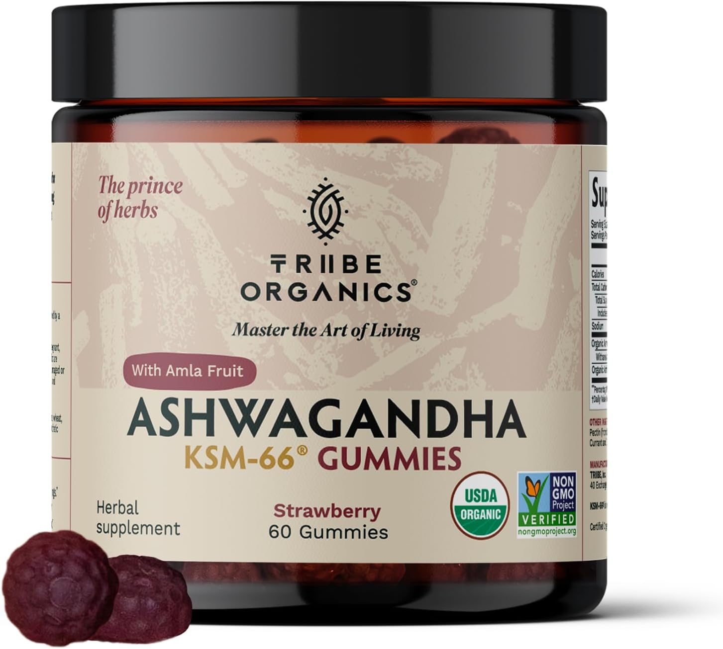 Ashwagandha KSM-66 – Gomitas para adultos, extracto de raíz orgánica pura, suplemento ayurvédico para hombres y mujeres, apoyo al estado de ánimo
