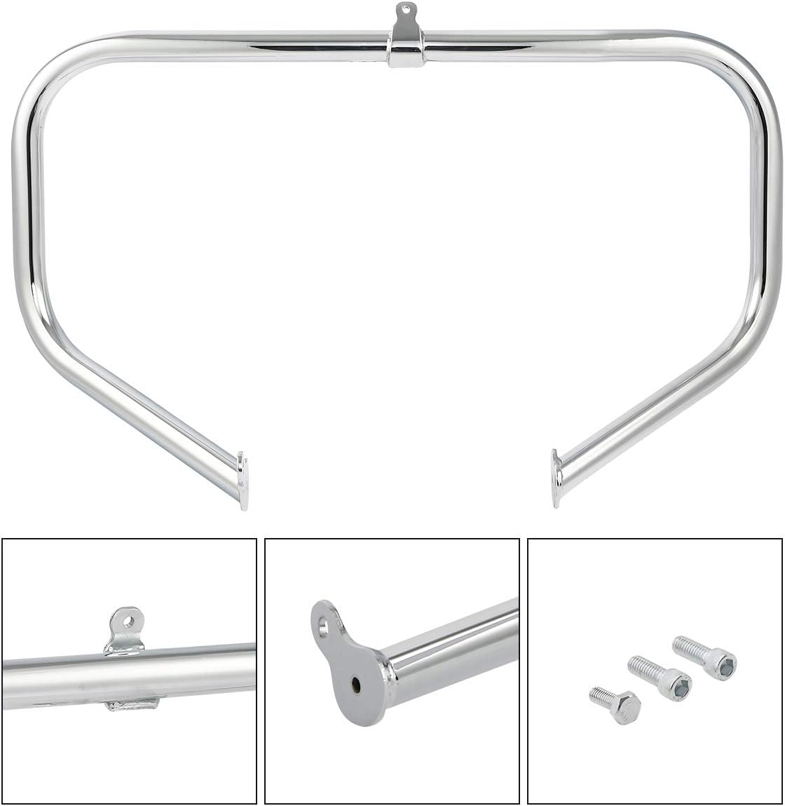 XFMT Barra de choque de carretera cromada para Harley Touring Road King Street Glide Road Glide Electra Glide Ultra Classic 2009-2023