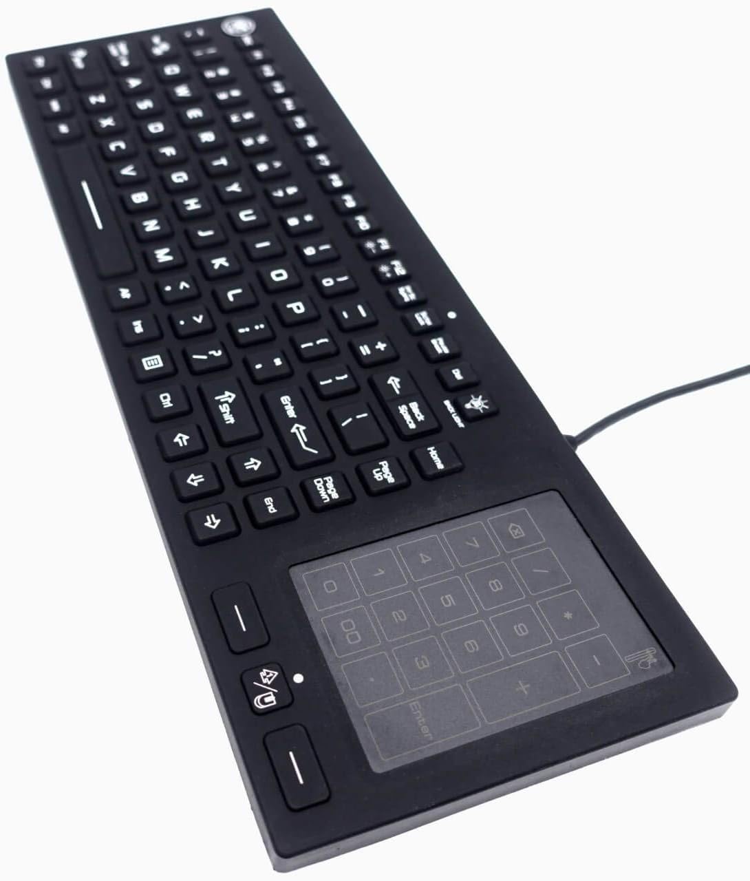 DSI Teclado retroiluminado del silicón del LED con el número combinadoel cojín táctil IP68 industrial IKB700BL