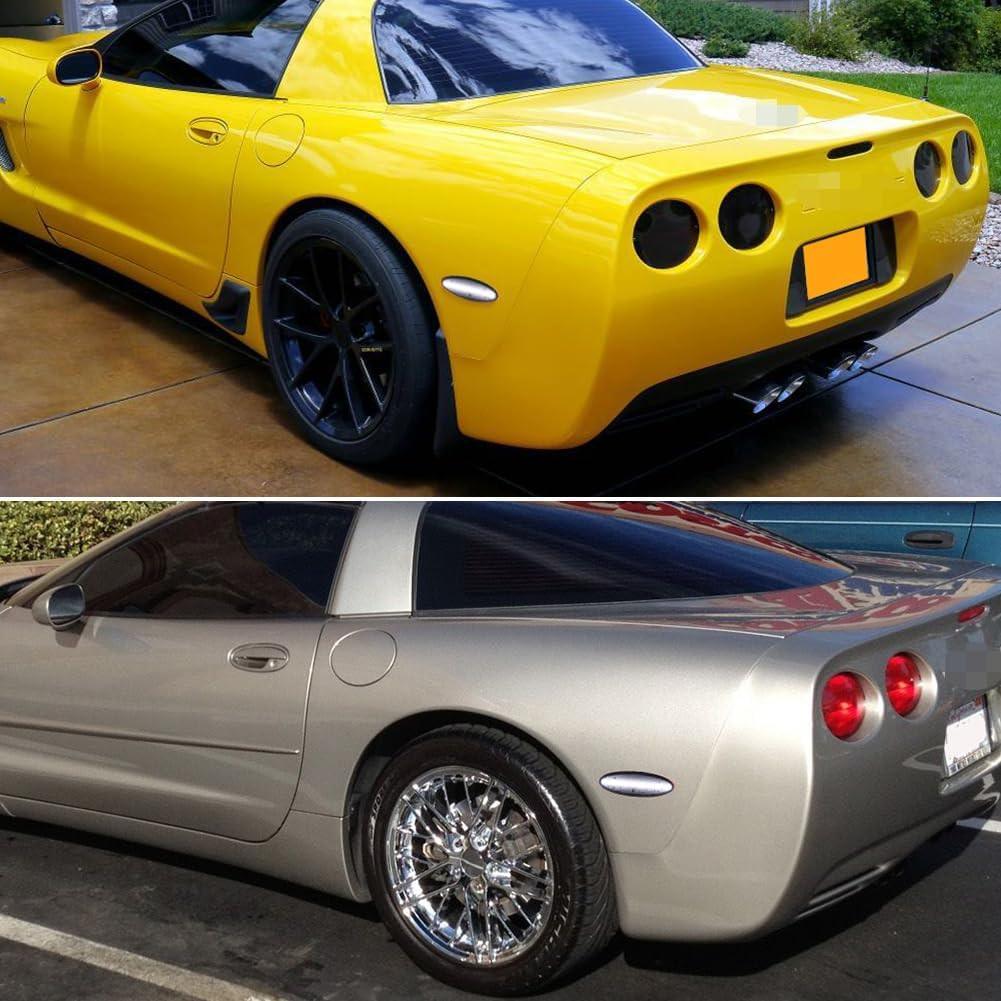 Blanco LED ahumado lente para 1997-2004 Chevrolet Corvette C5 parachoques trasero lateral Fender Marker luces de señal de giro OEM # 16523536