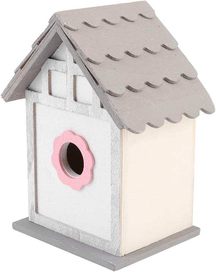 Fydun Casa de pájaros de madera DIY loros cría caja de anidación de pájaros Decoración de jardín al aire libre Casa de pájaros de madera DIY para la