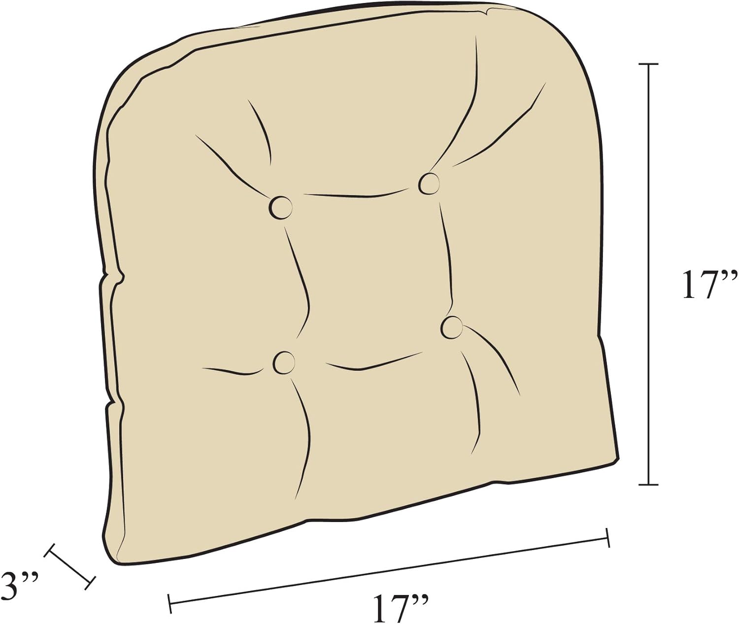 Klear Vu Gripper Overstuffed – Cojines universales antideslizantes para silla de comedor para decoración de cocina o uso de oficina, almohadilla de