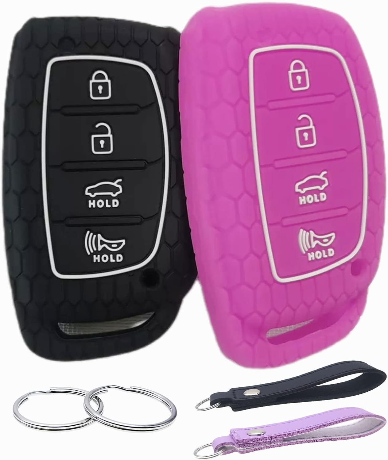 Funda de goma de silicona para llavero compatible con Hyundai Elantra Elantra GT Ioniq Sonata Tucson SY5MDFNA433 2016-2021, no es para llaves con