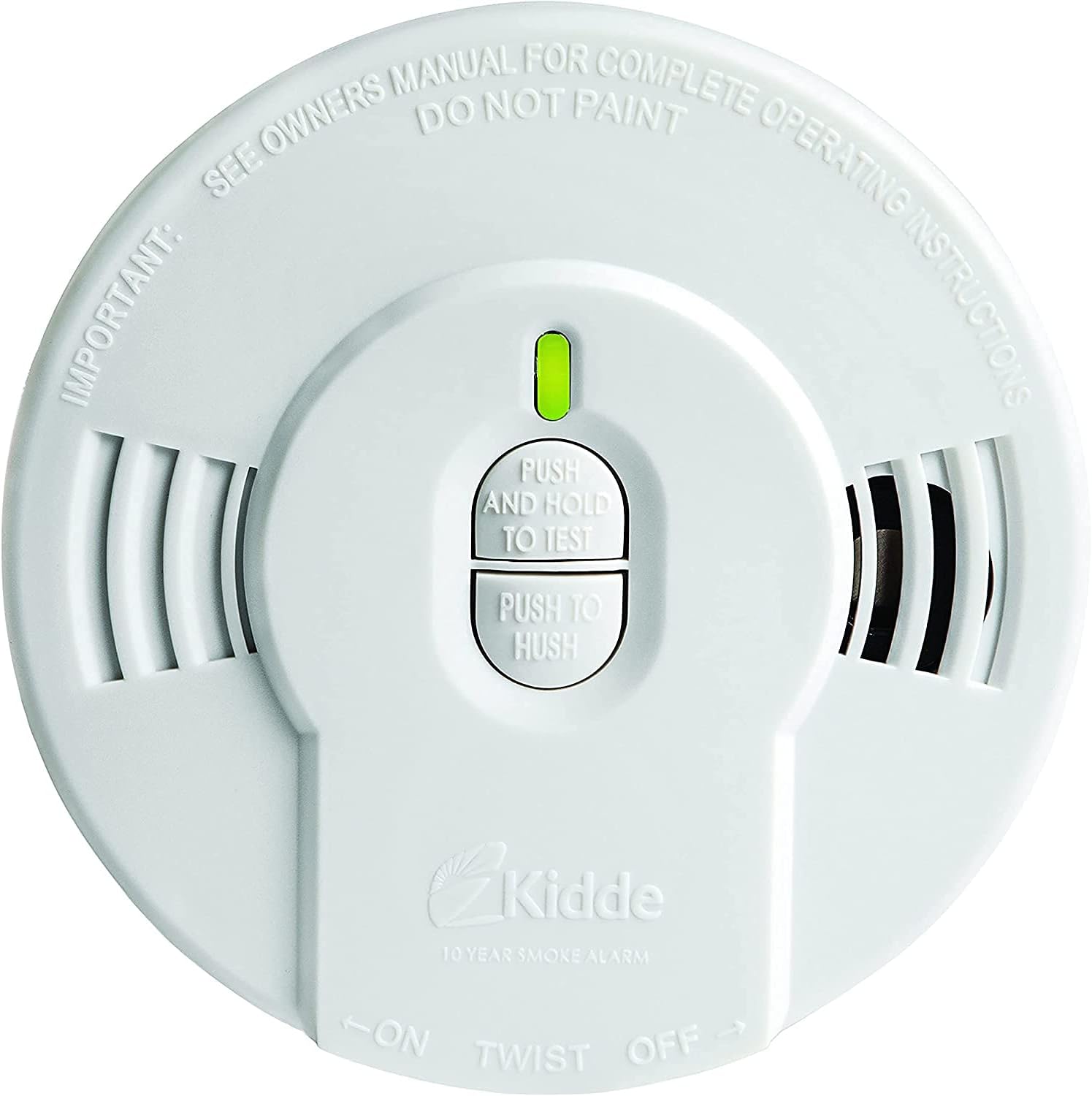 Kidde Detector de humo, batería de 10 años, indicadores LED, alerta de reemplazo, botón de reinicio de prueba y detector de humo y monóxido de