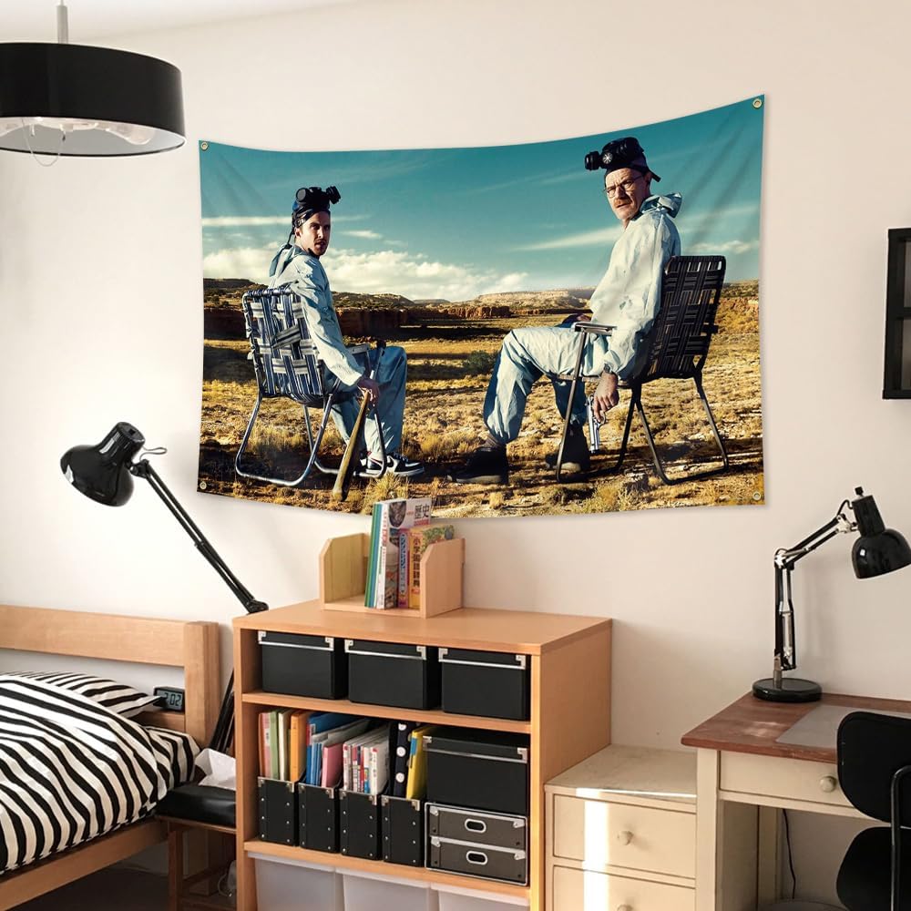 Tapiz de Breaking Bad, bandera blanca de Walter, pancarta de Jesse Pinkman, banderas divertidas para dormitorio universitario, póster para