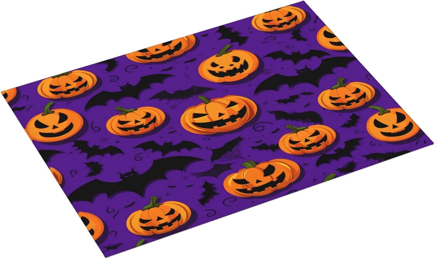 Tapete de secado de platos de calabaza de Halloween para encimera de cocina, tapete reversible de 18 x 24 pulgadas, absorbente y de secado rápido