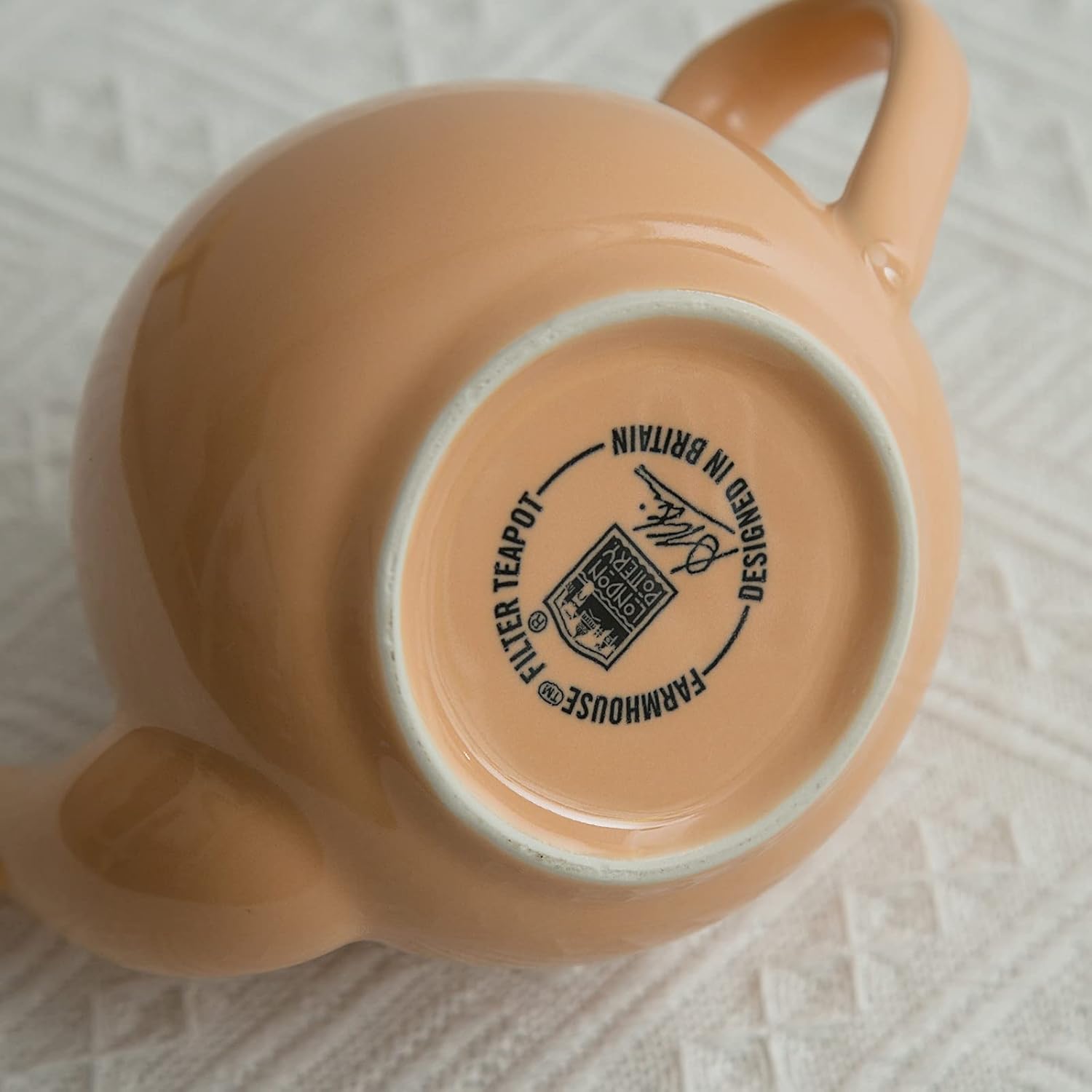 Tetera Farmhouse con infusor, cerámica, albaricoque, 2 tazas (20.3 fl oz)