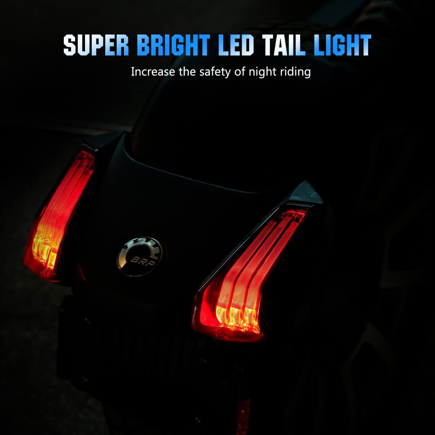 A & UTV PRO Luces traseras LED ahumadas para Can-Am Ryker 600 900 y Ryker Rally 2019-2024, luces traseras de luz de freno para accesorios Ryker,