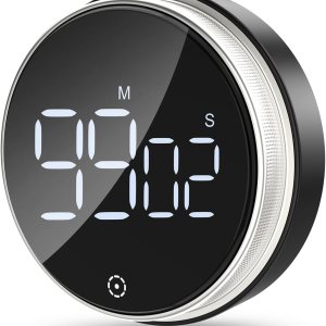 AMIR Temporizadores digitales de cocina, temporizador magnético para cocinar, temporizadores visuales alimentados con batería con pantalla LED AMIR Temporizadores digitales de cocina, temporizador magnético para cocinar, temporizadores visuales alimentados con batería con pantalla LED