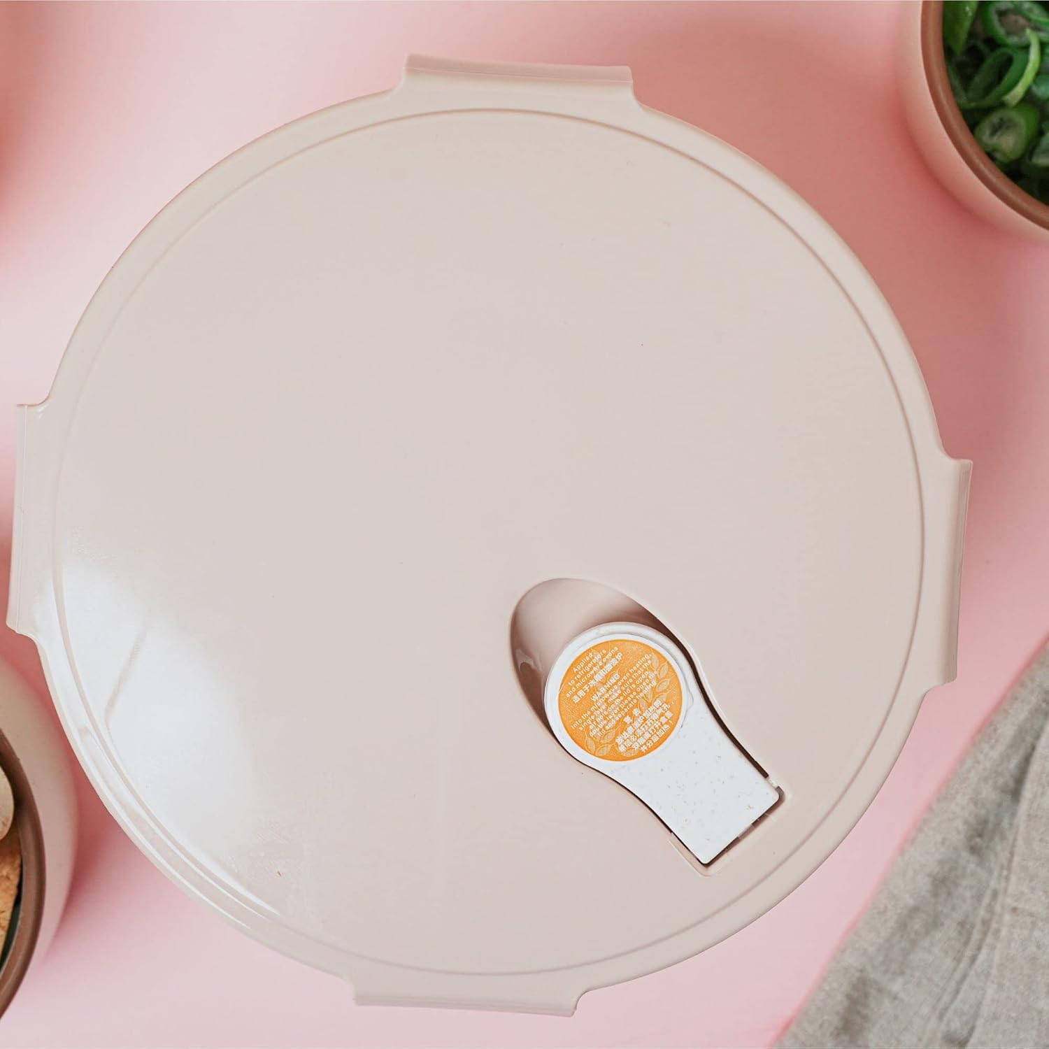 AI LOVE PEACE Recipiente para almuerzo de ramen instantáneo para microondas, popote de trigo con ventilación de liberación de vapor, recipiente