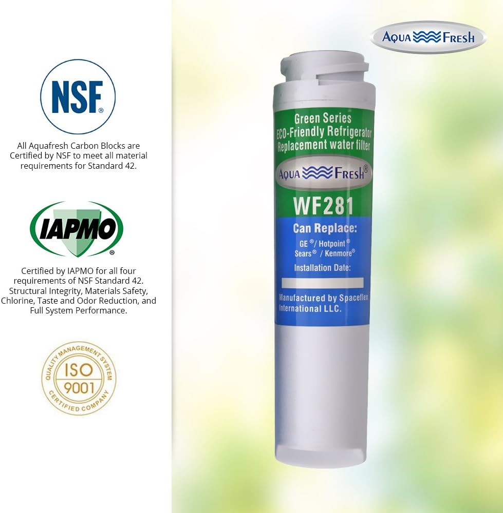 Aqua Fresh GSWF Filtro de agua para refrigerador, compatible con GE GSWF Smart Water 238C2334P001, 46-9914 (paquete de 3)