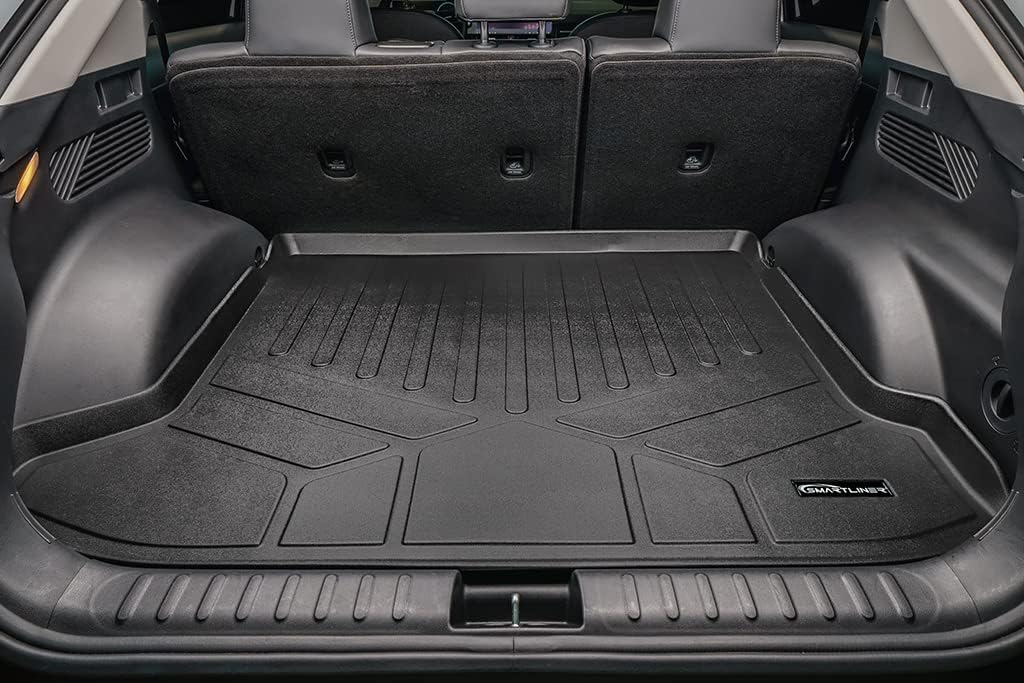 SMARTLINER Juego de alfombrillas y revestimiento de carga para todo tipo de clima, color negro, compatible con Hyundai IONIQ 5 2022-2024