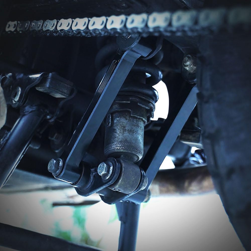 Kits de eslabones de bajada de motocicleta, accesorios de suspensión de eslabones de caída, color negro, compatible con Royal Enfield Himalayan