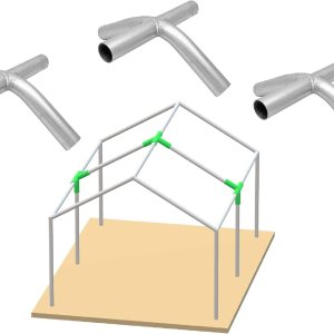 Kit de marcos de accesorios para toldo, conectores de 1-38 pulgadas, acopladores para tienda de campaña de cochera, cobertizo de 3 vías, juego de 4 Kit de marcos de accesorios para toldo, conectores de 1-38 pulgadas, acopladores para tienda de campaña de cochera, cobertizo de 3 vías, juego de 4