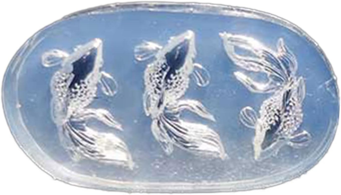 Koi Fish – Moldes de resina de silicona, moldes de resina de pescado dorado de carpa, aretes colgantes de joyería epoxi moldes para fabricación de