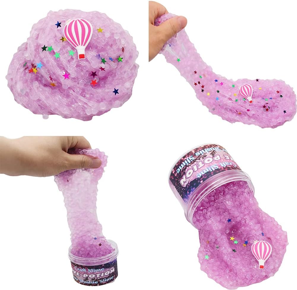Paquete de 6 limos crujientes de limmer, kit de limo de unicornio para niñas, súper suave y antiadherente, regalos de cumpleaños, regalos de fiesta