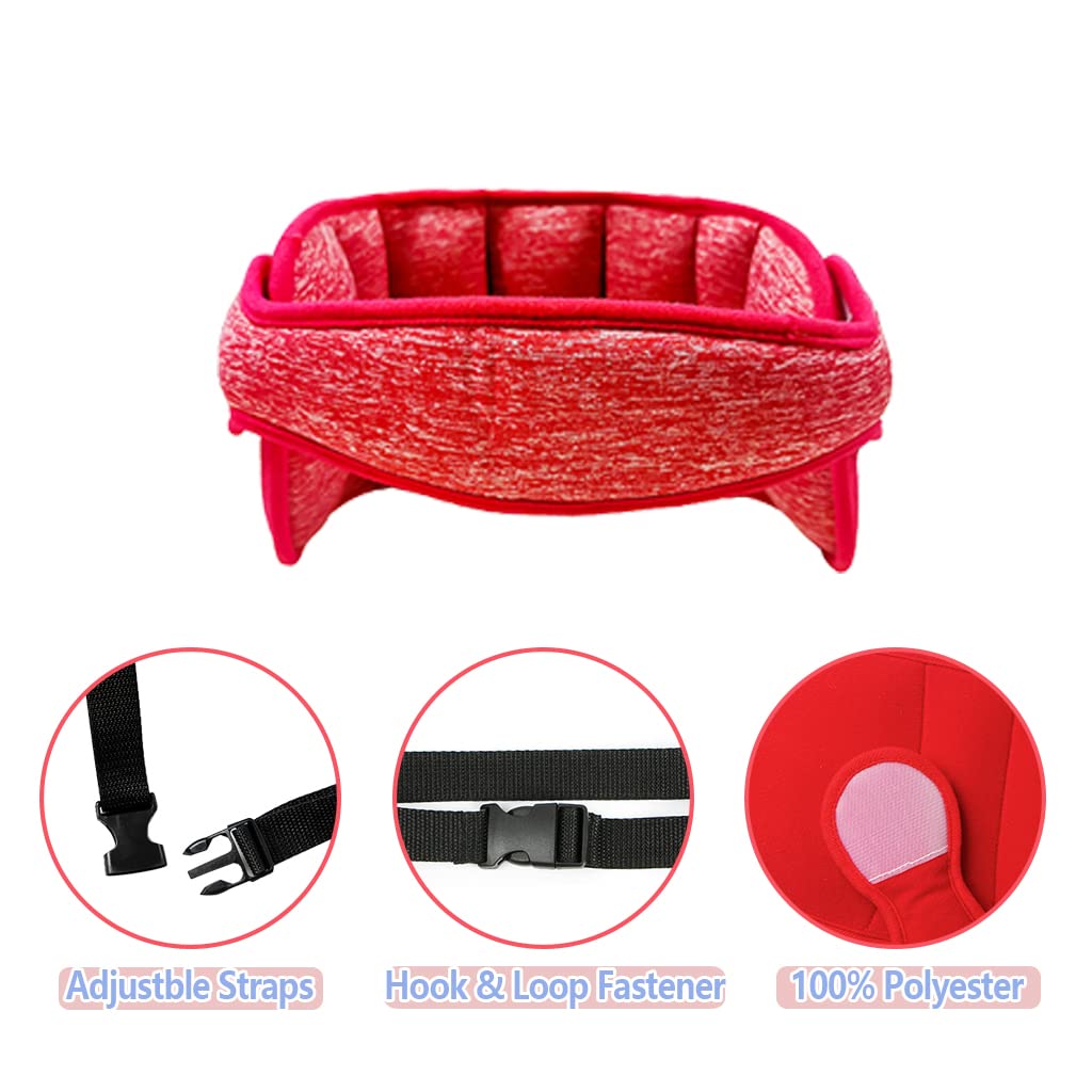 KAKIBLIN Soporte para la cabeza del asiento de automóvil para bebé, soporte de cabeza de bebé para cochecito de asiento de automóvil, correa de