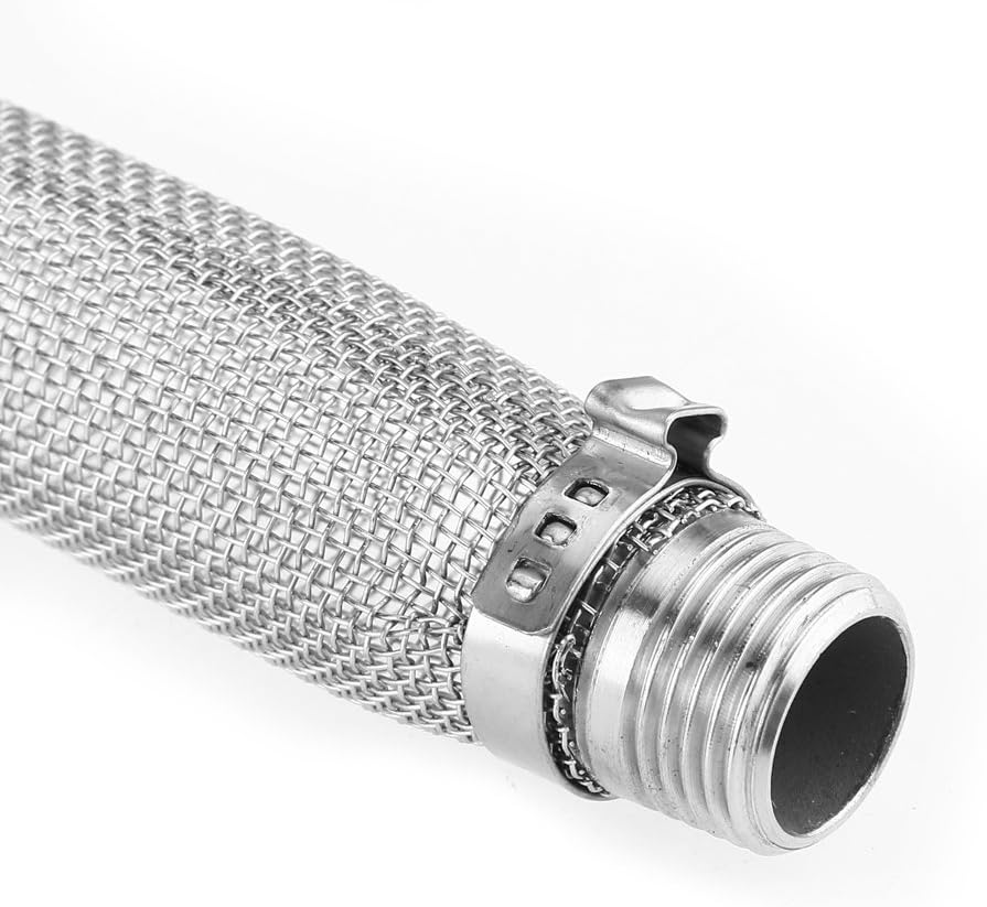 Fdit Filtro de malla de acero inoxidable de grado 304 de 12 pulgadas6 pulgadas, herramienta de filtro de cerveza Brew Hop para hervidor de agua o
