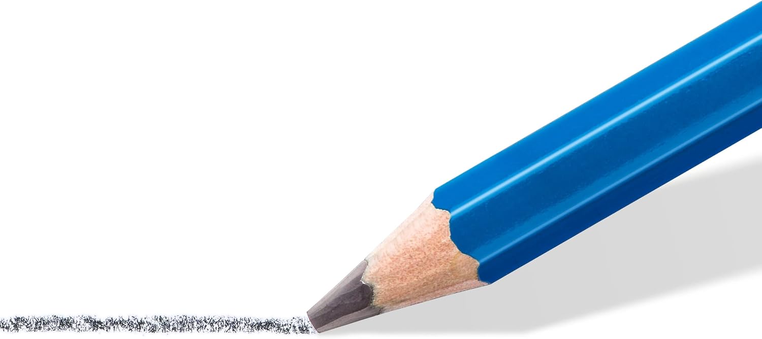 Staedtler Mars Lumograph 11B – Lápiz de dibujo artístico de grafito, muy suave, resistente a la rotura, 12 unidades, 100-11B