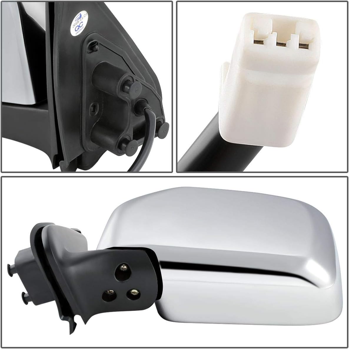 Auto Dynasty TO1320159 TO1321159 Par de espejos retrovisores de puerta de visión lateral estilo OE compatible con Toyota Tacoma 01-04