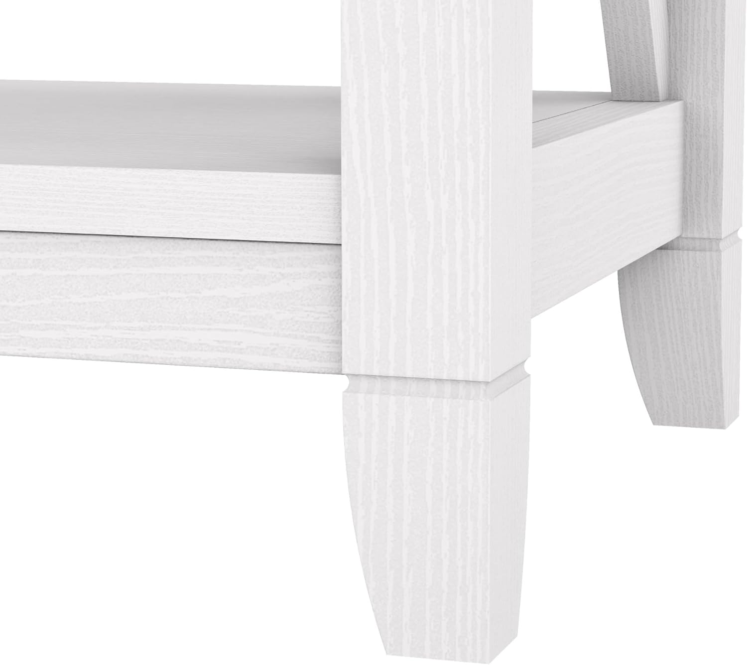 Bush Furniture Key West – Mesa auxiliar con almacenamiento en roble blanco puro