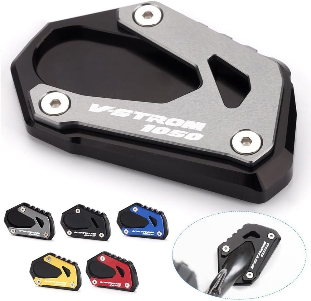 Motorcycle side bracket Motorcycle Foot Side Stand Enlarger Extension Kickstand Pad Plate For Suzuki V-Strom 1000 1050 VSTROM V Strom 1050XT (Color