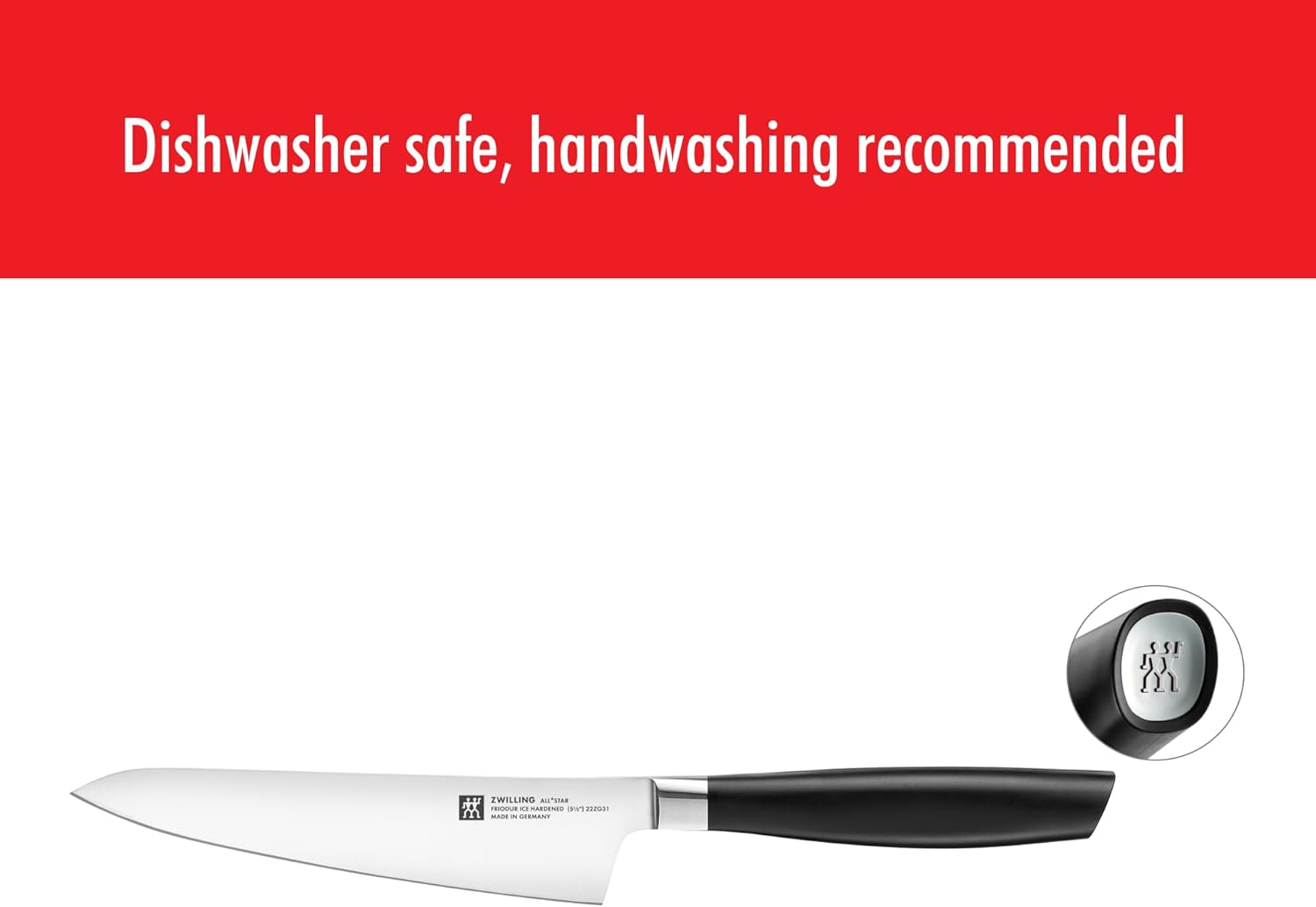 Zwilling All Star – Cuchillo multiusos alemán afilado de 5 pulgadas, cuchillo de tomate, fabricado en una fábrica alemana propiedad de la empresa