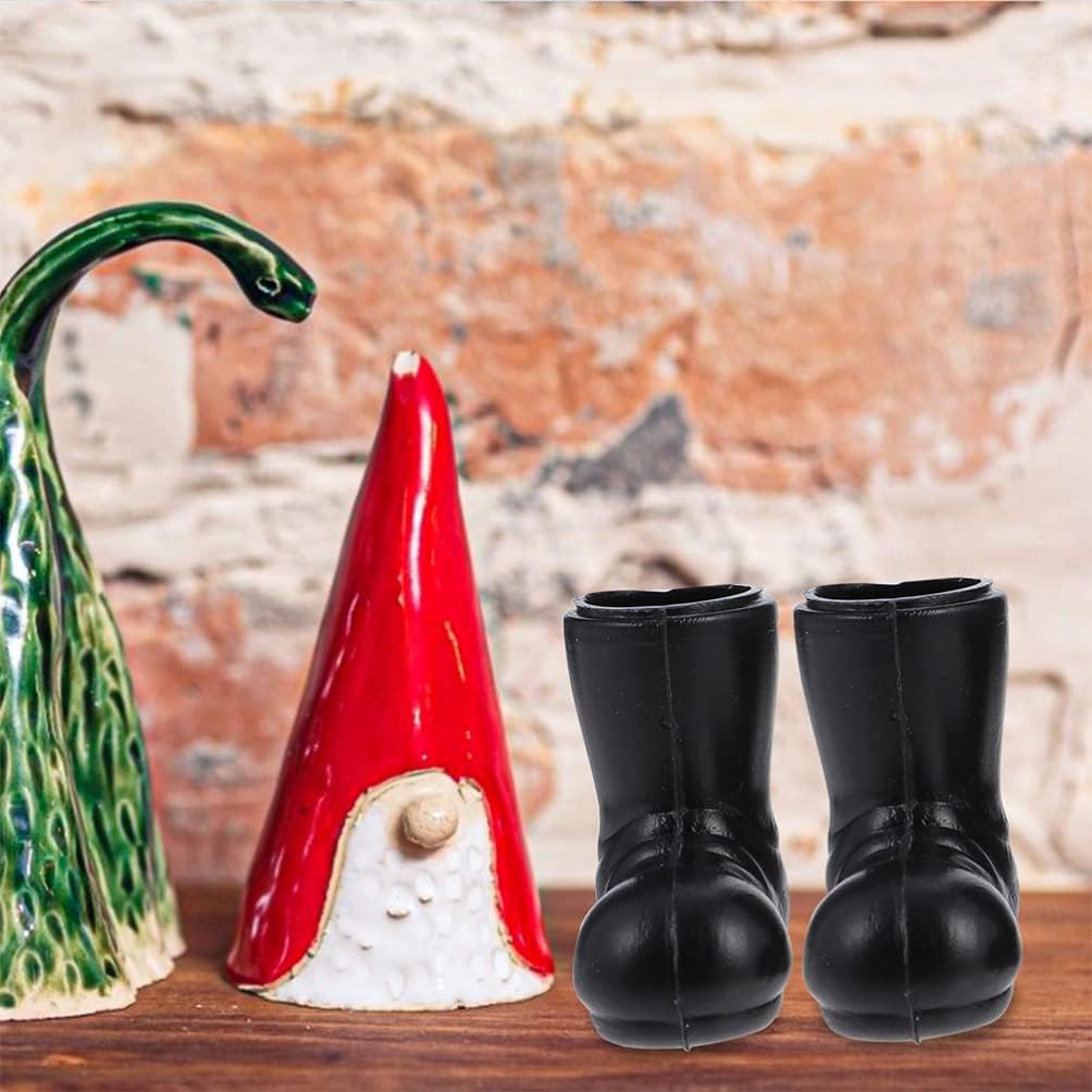 Toddmomy Mini botas de Papá Noel de Navidad, 7 pares de mini zapatos decorativos, botas de tobillo en miniatura, adornos de muñeca de Papá Noel para