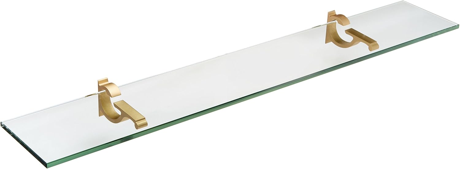 Spancraft Monarch – Estante de vidrio cromado M, 25 x 84 cm10″ x 33″
