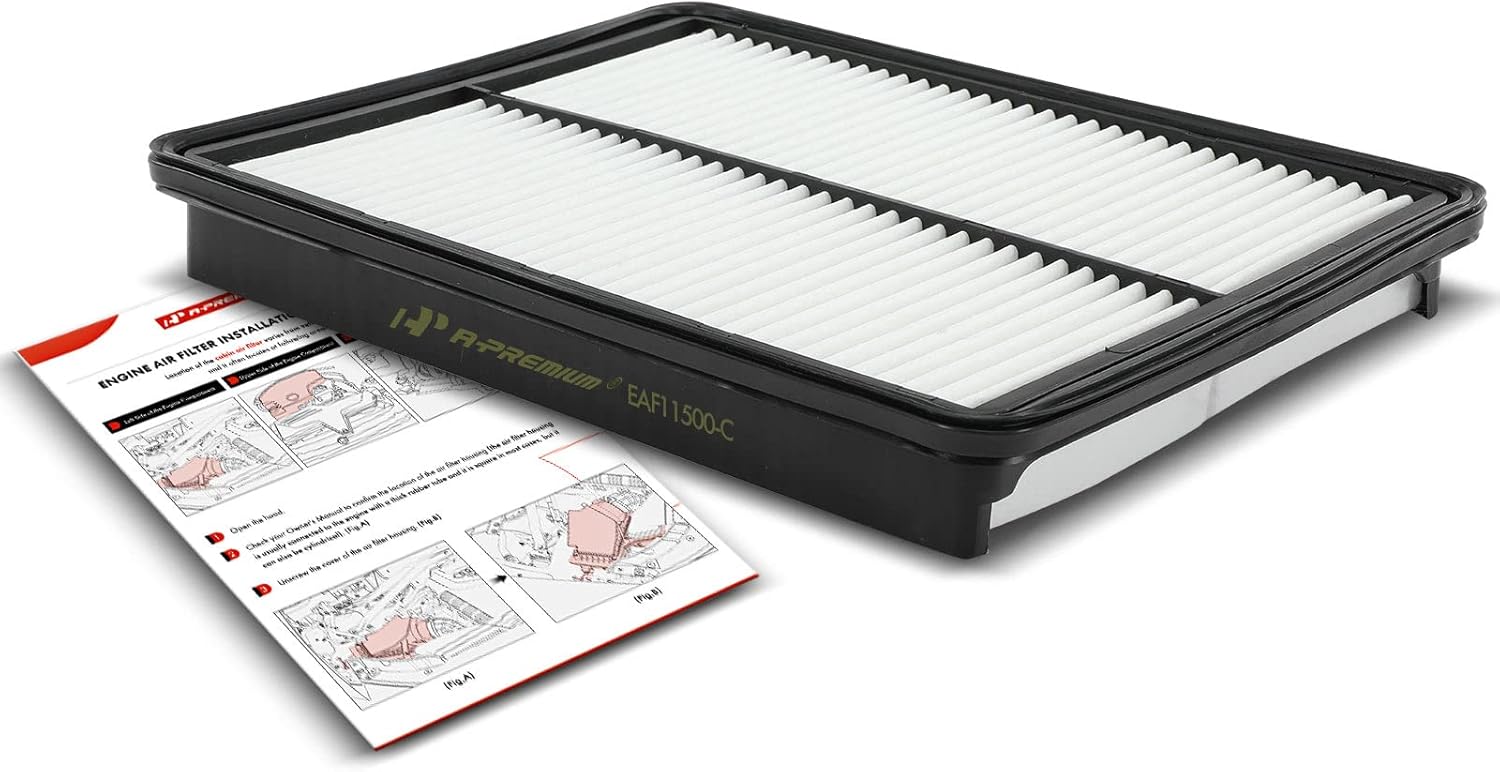A-Premium Filtro de aire de motor compatible con Hyundai Santa Fe, Santa Fe Sport, Santa Fe XL y Kia Sorento, 2013-2019, 2.0L 2.4L 3.3L, panel