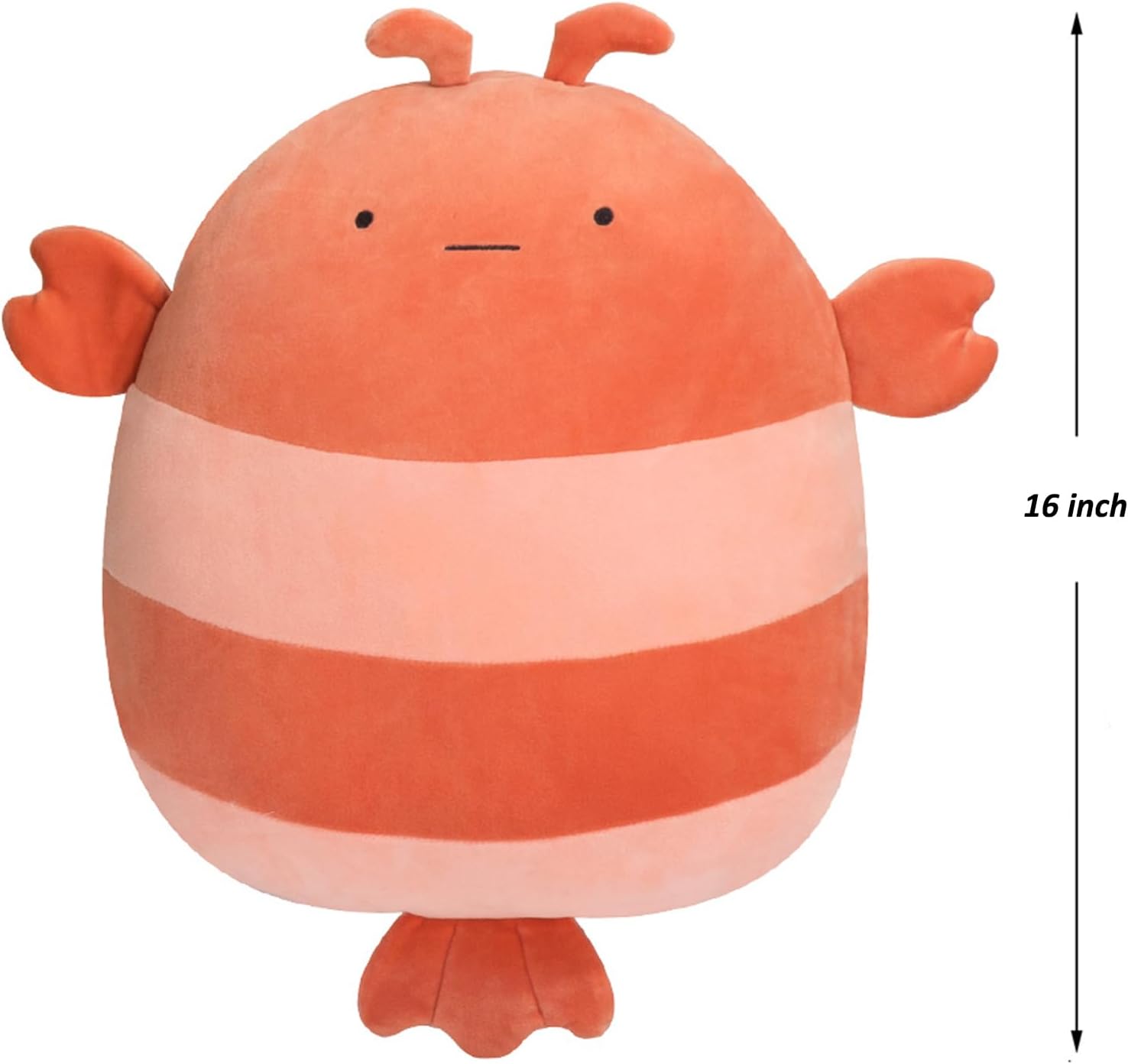 Almohada de felpa de langosta de 16 pulgadas, lindo juguete de peluche de langosta para cumpleaños, San Valentín, Navidad