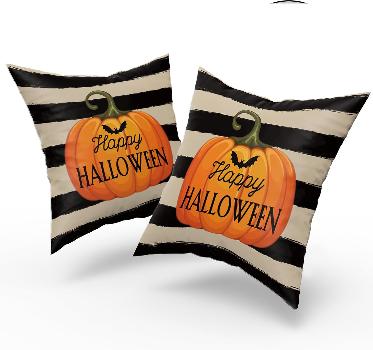 Fundas de almohada de Halloween de 18 x 18 pulgadas, fundas de almohada decorativas de calabaza de Halloween para festival, funda de almohada