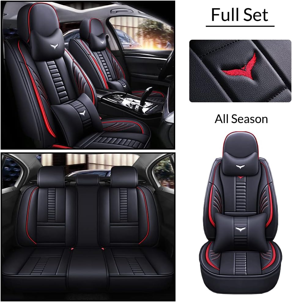 Juego completo de fundas de asiento de automóvil de ajuste universal para BMW X3 2009-2023, juegos interiores de automóvil de piel sintética con