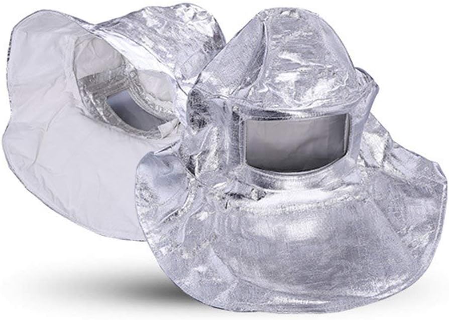 Traje resistente al fuego, radiación térmica, 1000 grados, resistente al calor, aluminizado, ropa ignífuga, incluye 1 abrigo, 1 pantalón, 1 casco, 1