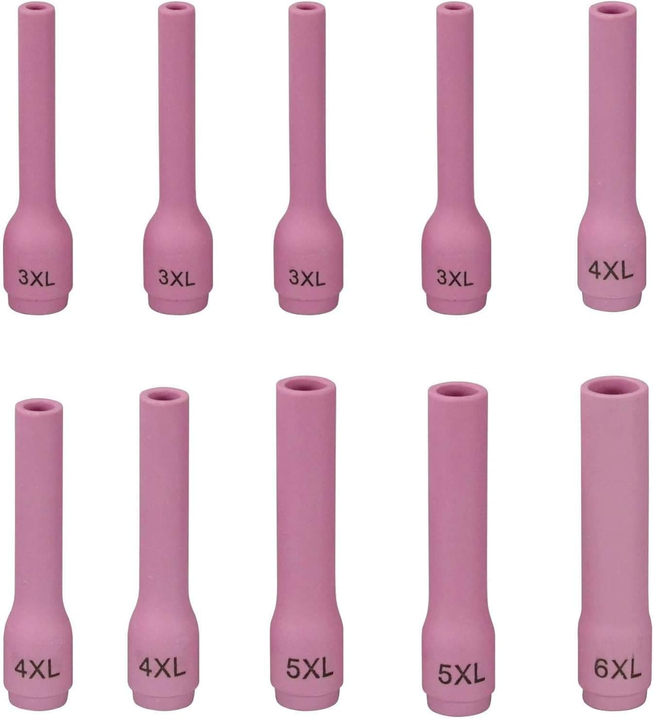 RIVERWELD TIG – Boquillas de alúmina de cerámica, vasos de cerámica, kit largo de varios tamaños 796F74 (#3XL 316″) 796F75 (#4XL 14″) 796F76 (#5XL