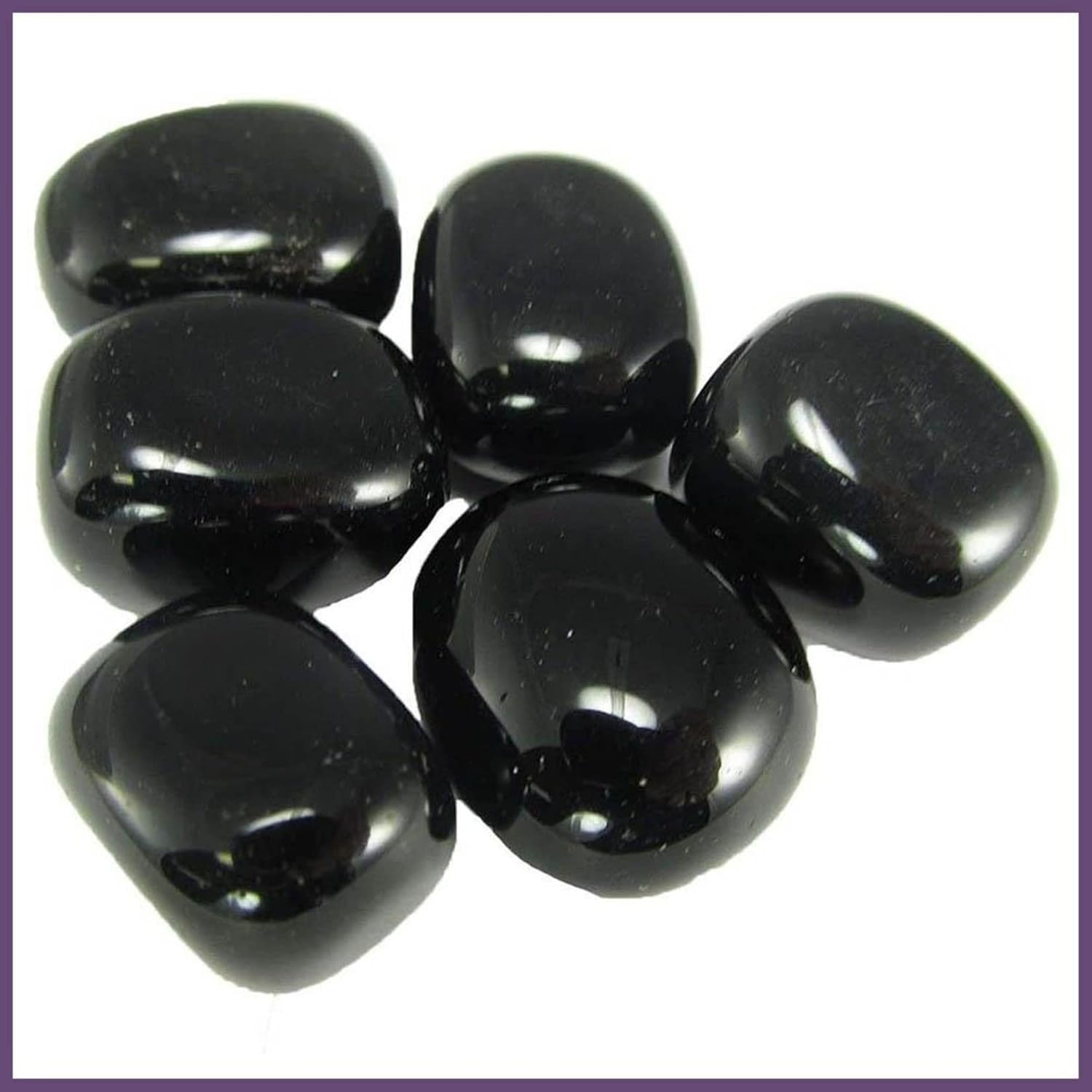 Pachamama Essentials Piedra curativa de obsidiana negra, piedra curativa de cristal, 0.787-0.984 in (10)