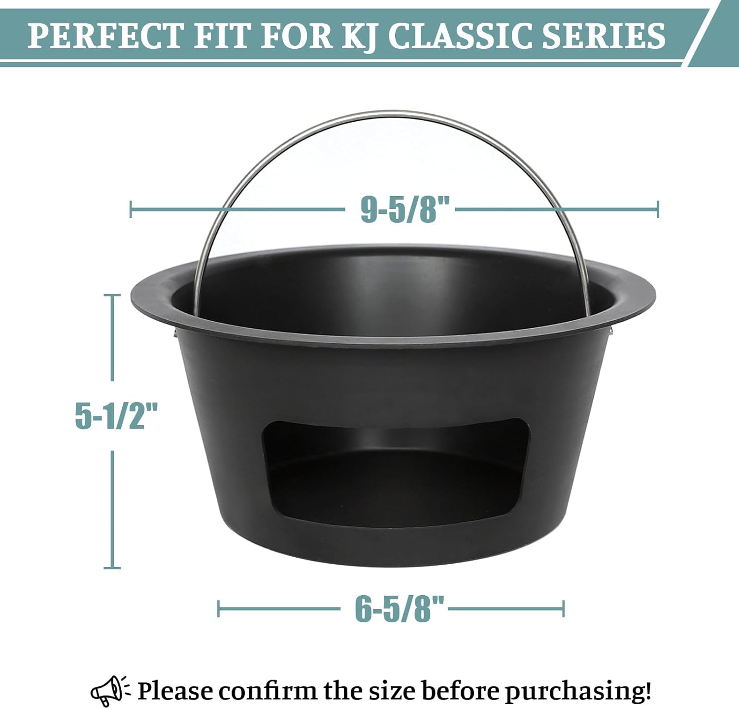 Contenedor de cenizas con mango plegable para Kamado J Classic, colector de cenizas de carbón imprescindible para parrilla Kamado, accesorios de