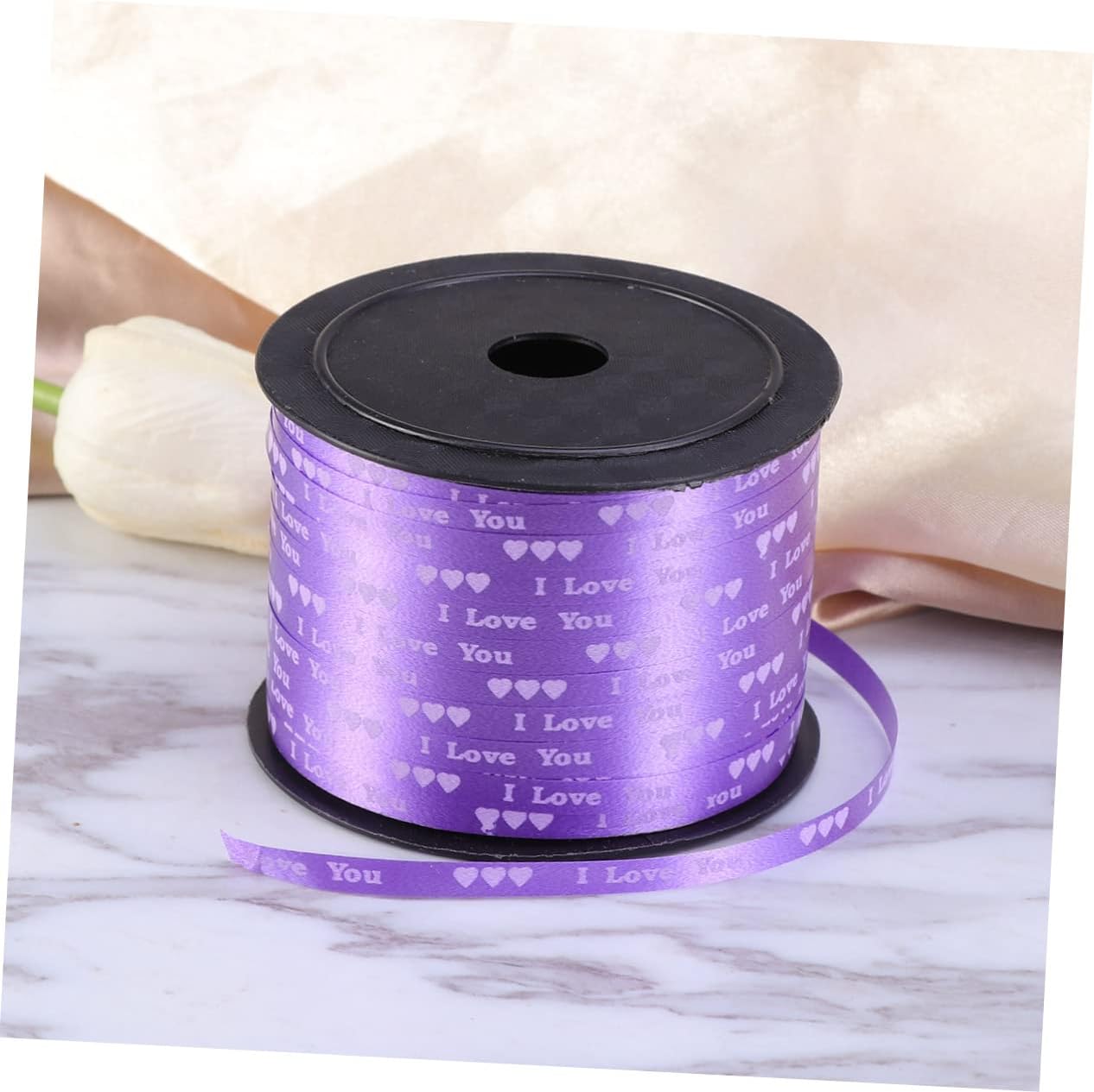 NOLITOY 3 Uds. 100 cintas para manualidades, color morado, para manualidades, cinta de Navidad, cinta de poliéster, cinta decorativa para rizar, San