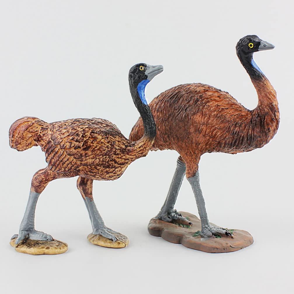 Zerodeko 2 piezas de avestruz ornamento de avestruz simulado juguete de pájaro juguete Scrump felpa avestruz estatua de avestruz decoraciones de