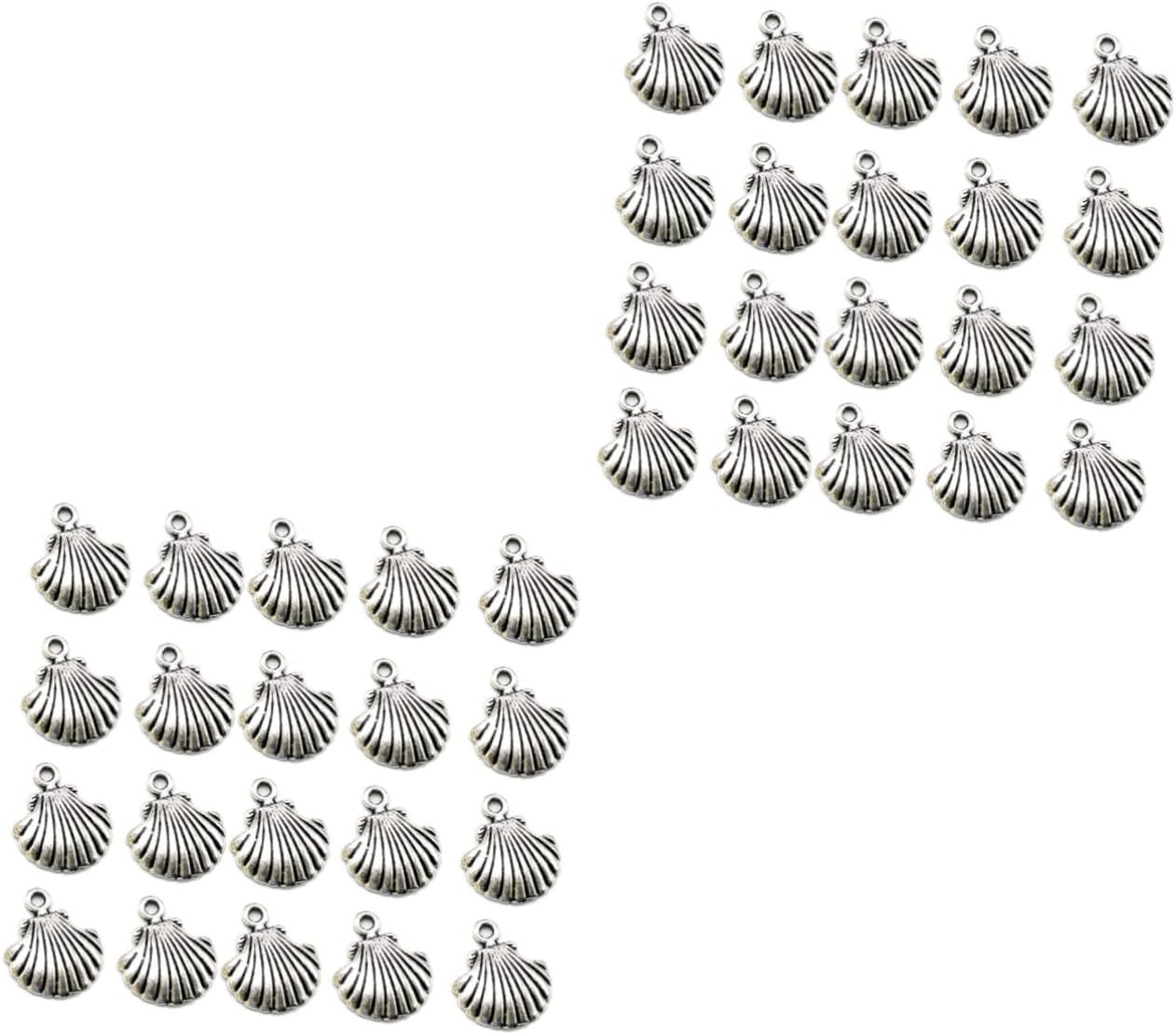 SEWACC 100 piezas de cierre colgante para collar, decoración retro, kit de decoración de orejas, joyería hallazgos, dijes DIY