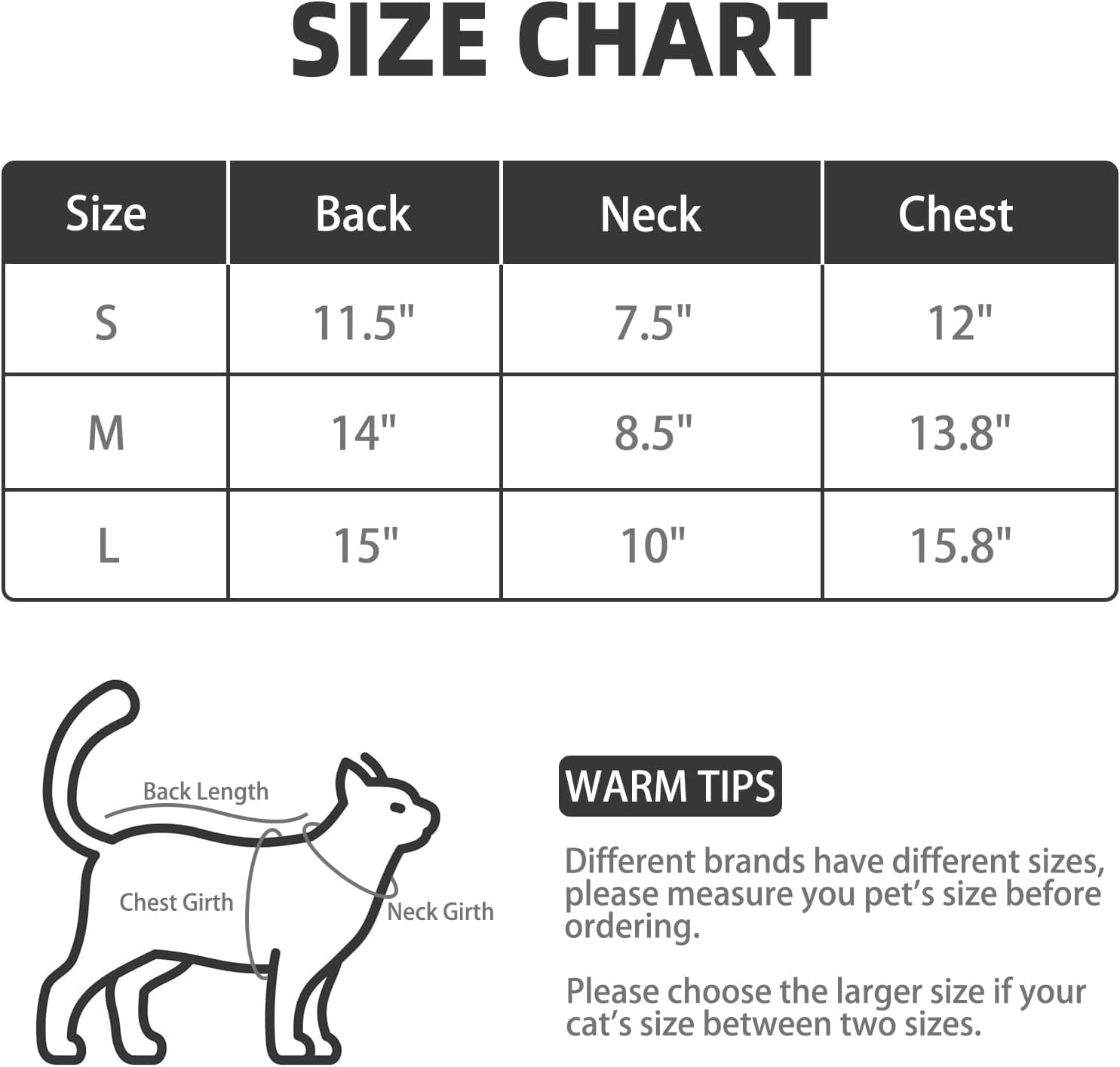 PUPTECK Abrigo de invierno para gatos, ropa de punto suave y cálida para clima frío, para gatitos y perros pequeños en interiores y exteriores,