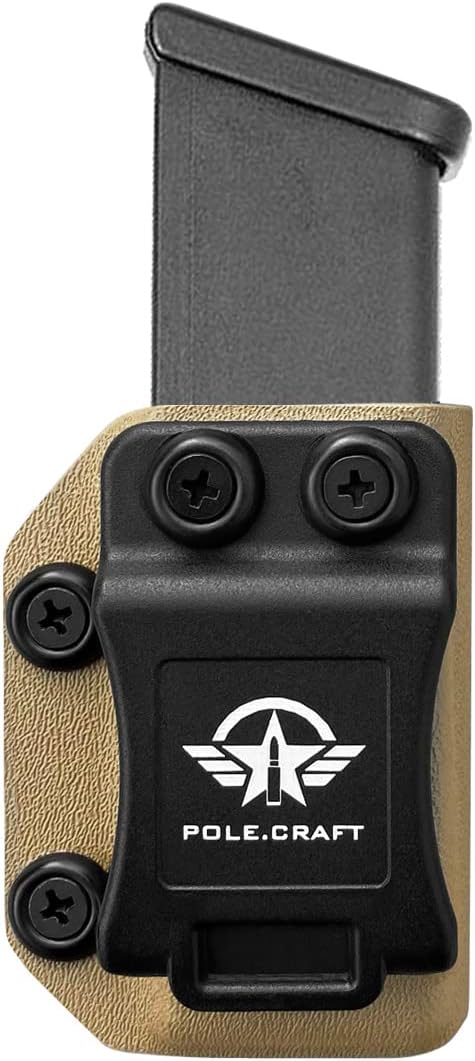 POLE.CRAFT IWBOWB – Funda para cargador Kydex – Mag Carrier se adapta a 0.354 in .40 Double Stack0.354 in .40 Single Stack – P365 1911 Glock 19 19X